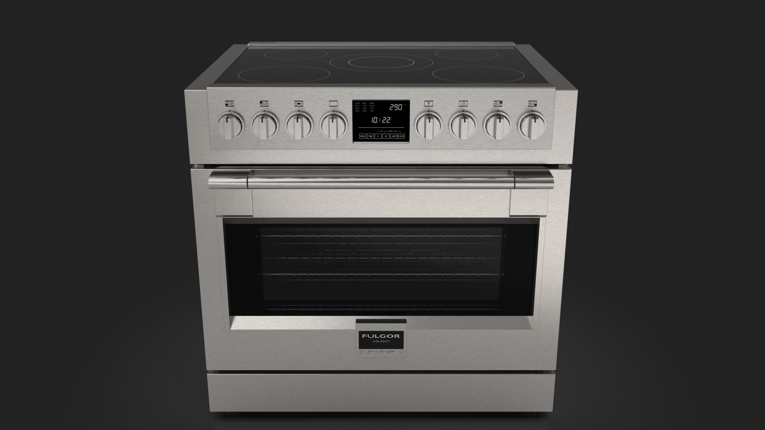 36" INDUCTION PRO RANGE Fulgor Milano